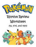 Pokemon Rhythm Review Worksheet