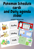 Pokemon Theme schedule cards / Daily Agenda slides (editable)