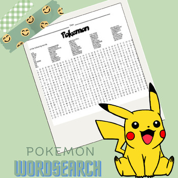 Word Search with Bug-Type Pokémon!  Pokemon party, Pokemon, Type pokemon