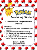 Pokemon Top It Cards for Comparing 2-digit Numbers