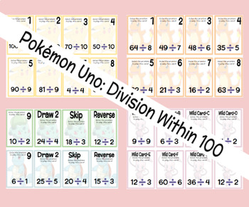 Preview of Pokémon Uno Game - Division Within 100