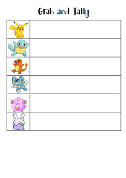 Preview of Pokemon bar or pictograph template