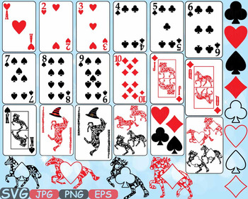 Vegas Gnomes Casino Poker Cards Clipart Collection 