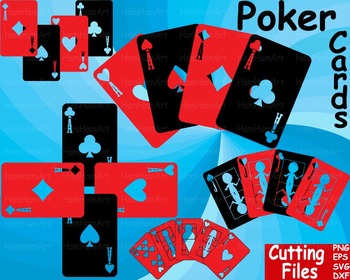Download Poker Playing Cards Clip Art Casino Games Cutting Svg Eps Queen Math Party 54s