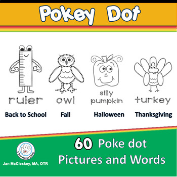 Preview of Pokey Pin Push Pin Fine Motor Skills for Fall