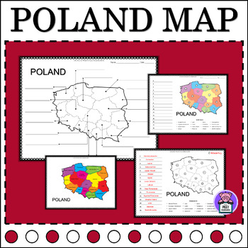 Preview of Poland Map Quiz Labeling the Provinces | Numbered | Geography Map of Poland