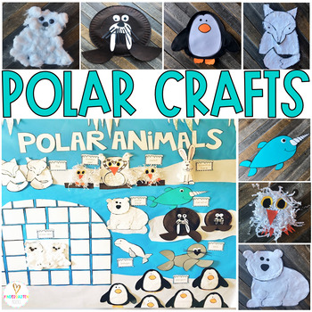 Preview of Polar Animal Themed Crafts for Preschool and Kindergarten with Visual Directions