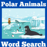 Polar Animals Worksheet Word Search Kindergarten 1st 2nd 3