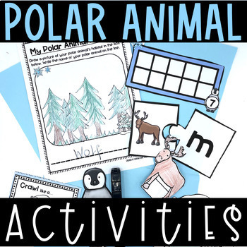 Preview of Polar Animals Activities Preschool Kindergarten Project