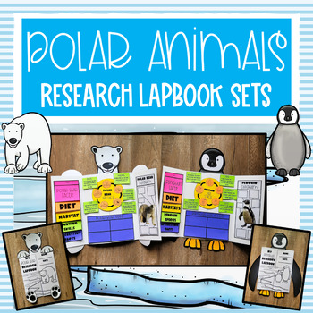 Preview of Polar Animals Lapbook & Vocabulary Sets [Research Projects & Crafts]