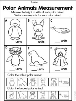 measurement polar animals free math center by united