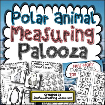 Preview of Polar Animals Measuring Palooza | Polar Arctic Animals Measuring Centers