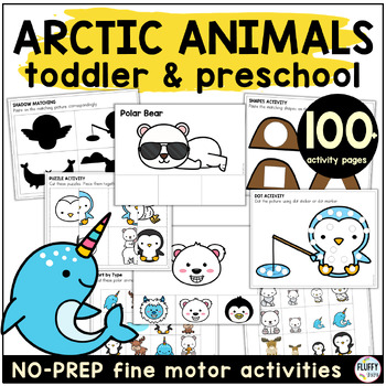 Preview of Polar Arctic Animals Printables Unit Lesson Plans for Preschool and Kindergarten