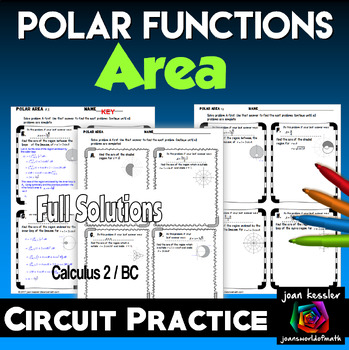 Preview of Area of Polar Functions Circuit Practice