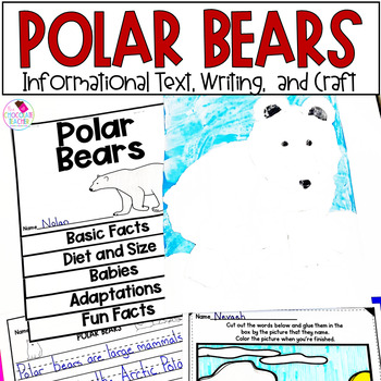 Preview of Polar Bear Activities with Winter Craft, Leveled Readers, Worksheets, & Writing