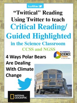 Preview of Polar Bears Adapt to Climate Change - Critical Reading NGSS/CCSS (Editable)