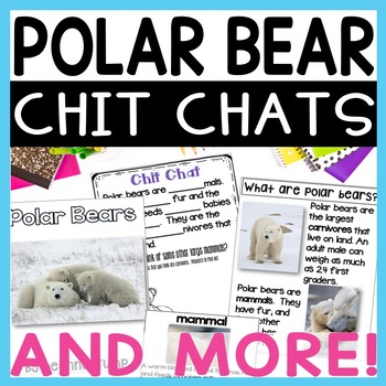 Preview of Polar Bear Chit Chat Messages Close Reading Passages, Writing Activities for K-1