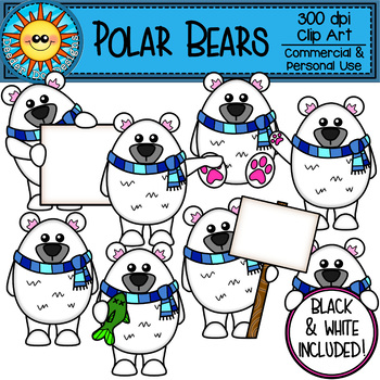 Polar Bear Clip Art by Deeder Do Designs | Teachers Pay Teachers