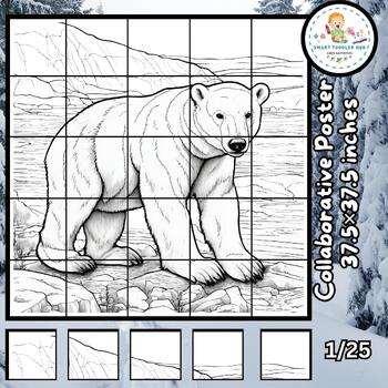 OSNIE 78Pcs Polar Animals Cutouts Winter Bulletin Board Decor