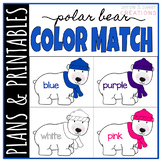 Polar Bear Color Match Winter Math Learning Center Activit