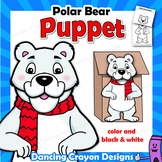 Polar Bear Craft Activity | Printable Paper Bag Puppet Template