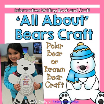 Preview of Polar Bear Craft with Informative Writing Book [or Brown Bear]