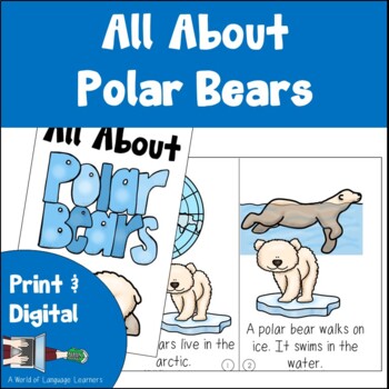 Preview of Polar Bear Book Emergent Reader and Decodable | Print and Digital #arctic