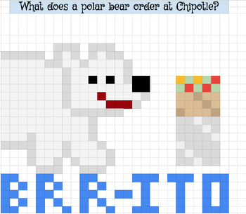 Preview of Polar Bear Factoring Binomials Pixel Art