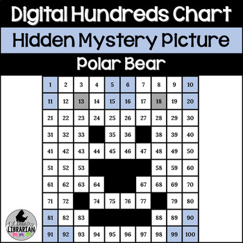 Preview of Digital Polar Bear Hundreds Chart Hidden Mystery Picture Activity PPT or Slides™
