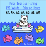 Polar Bear Ice Fishing - CVC Words Coloring Pages - Short 