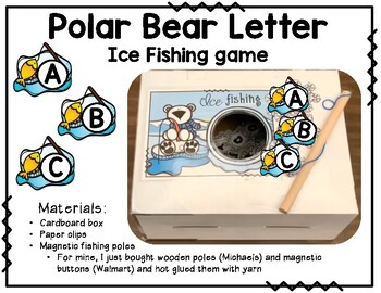 Preview of Polar Bear Letter Ice Fishing [FREEBIE]