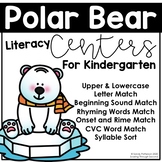 Polar Bear Literacy Centers for Kindergarten