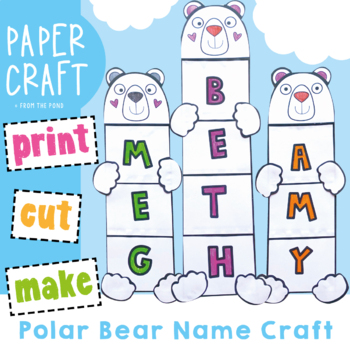 Polar Bear Name Craft by From the Pond | TPT