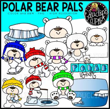 Polar Bear Pals Clip Art Set {Educlips Clipart} by Educlips | TpT