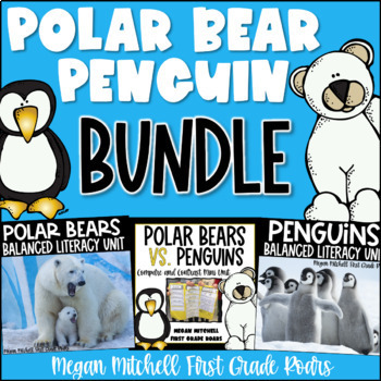 Preview of Polar Bear & Penguin Nonfiction Informational Text Comprehension Activities