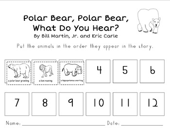 Polar Bear, Polar Bear Story Sequencing by Kindergarten Kreative