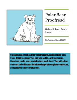 Preview of Polar Bear Proofread