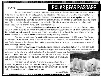 Polar Bear Reading and Writing by I'll Take Seconds | TpT