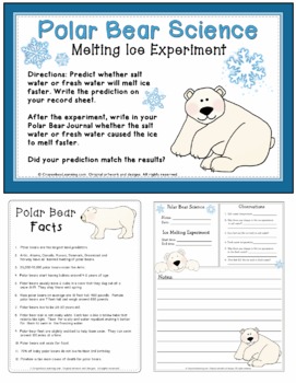 polar bear science melting ice experiment