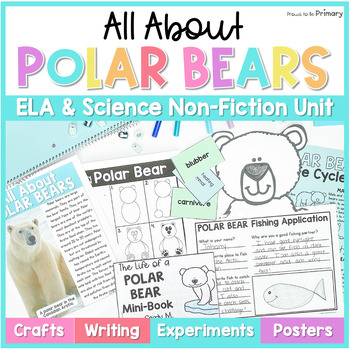 Preview of Polar Bear Science Unit - Reading & Writing Activities - Winter Project & Craft