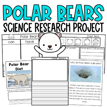 Preview of Polar Bear Science and ELA Research Project | Non-Fiction Unit | Winter