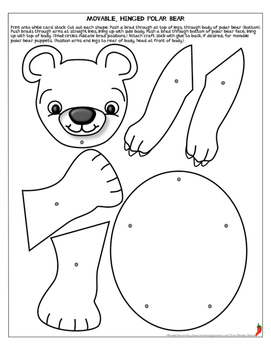 Polar Bear Cut-Out Book (Primary Lines & Bonus Movable, Hinged Polar Bear)
