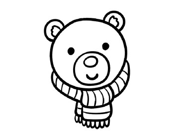 bear face coloring page