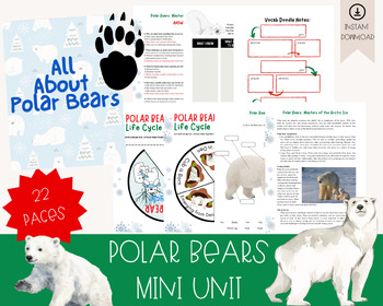 Preview of Polar Bear Unit: Christmas Unit, Winter, Homeschool Curriculum