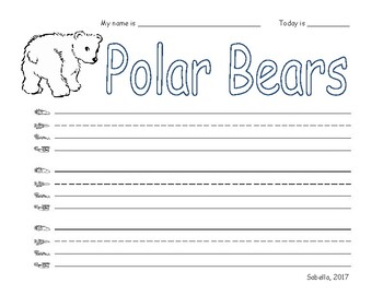 Polar Bear Writing by Miss Sabella | Teachers Pay Teachers