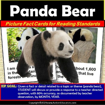 Preview of All About Panda Bears with Pictures and Facts for Reading and Language Skills