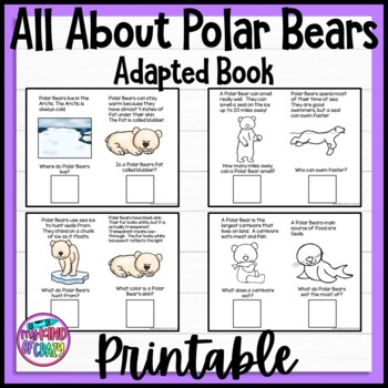 Preview of Polar Bears Adapted Book | No Prep Printable | Special Ed | Science