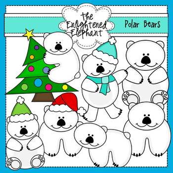 Polar Bears Clip Art by The Enlightened Elephant | TpT