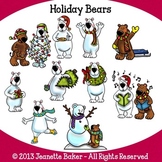 Christmas Polar Bears Clip Art | Clipart Commercial Use