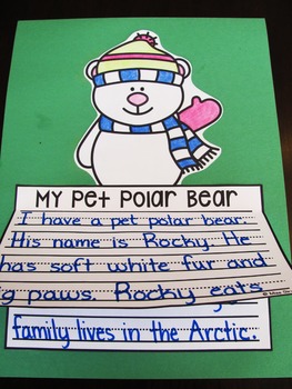 Polar Bears Writing Craft Activities by Miss Giraffe | TpT